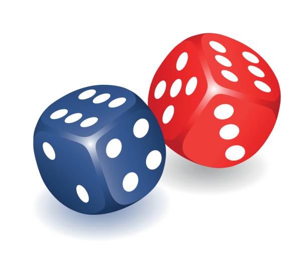 Zwei Würfelglücksspiel Spiel Würfel Präzision Würfel Rot Und Blau