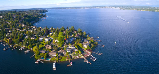 laurelhurst marion point - półwysep waszyngton w seattle - lake washington zdjęcia i obrazy z banku zdjęć