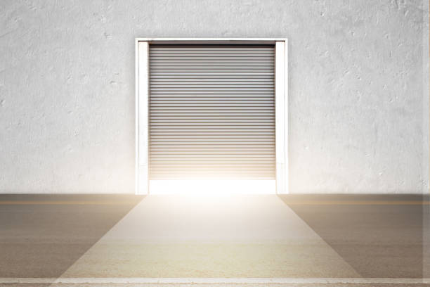 istock Roller shutters the factory buildings for warehouse 830008782