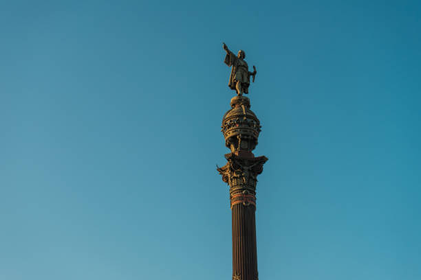 istock columbus monument at barcelona in detailed view 830039822