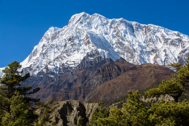 istock Majestic mountain peaks in Himalayas mountains in Nepal 830117162
