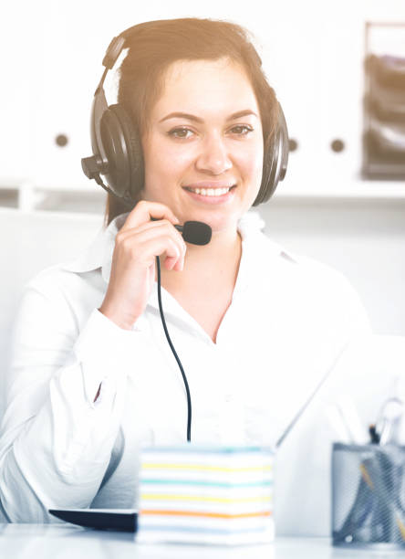 istock Woman working at call-center 830202246