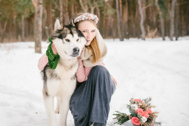 istock Happy woman owner and dog 830263288