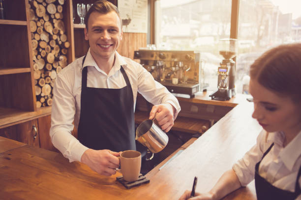 istock Concept for professional barista in coffee shop 830304898