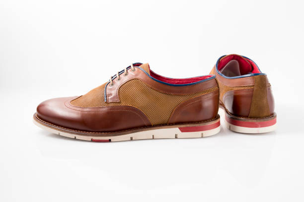 istock Male Brown Shoe on White Background. 830320528