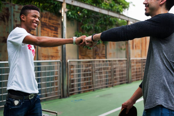 istock Teenager boy making a fist bump 830321400
