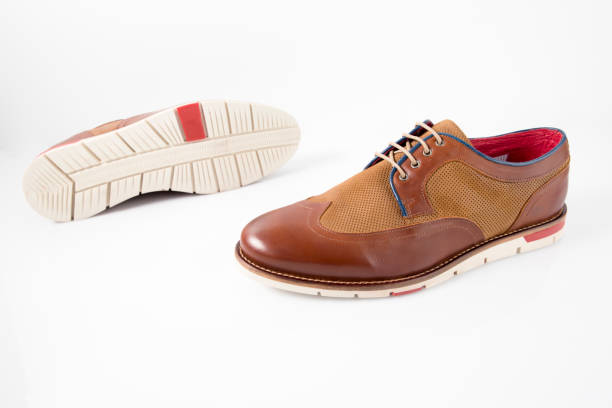 istock Male Brown Shoe on White Background. 830328836