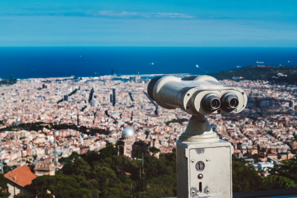 istock Coin Operated Binoculars overlooking the city 830359496