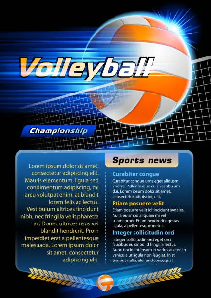 Vector illustration of Volleyball