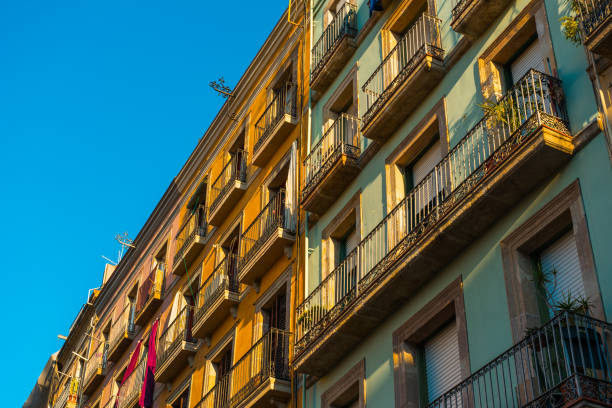 istock high contrasted apartment buildings at barcelona 830399052
