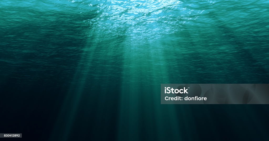 azul profundo mar Caribe de fondo submarino - Foto de stock de Subacuático libre de derechos