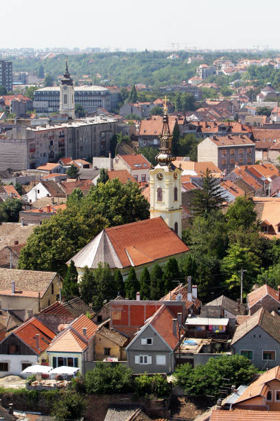 istock Zemun - Belgrade Serbia,aerial view 830414368