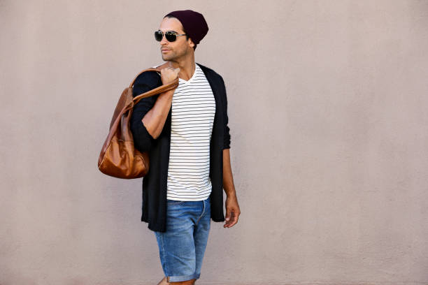 istock Fashionable guy with bag 830419308