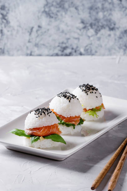istock Rice sushi burgers 830429744