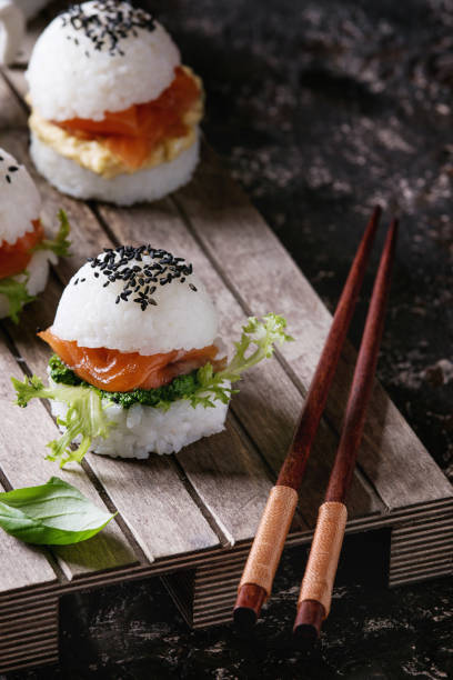 istock Rice sushi burgers 830429870