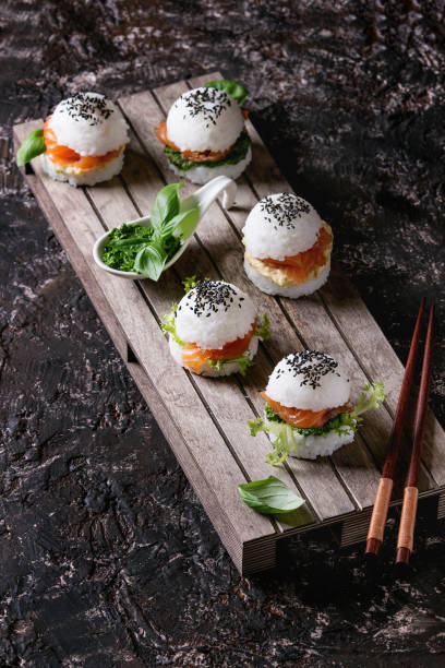 istock Rice sushi burgers 830429884