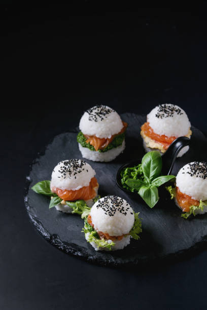 istock Rice sushi burgers 830429896
