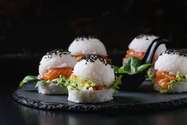 istock Rice sushi burgers 830429910