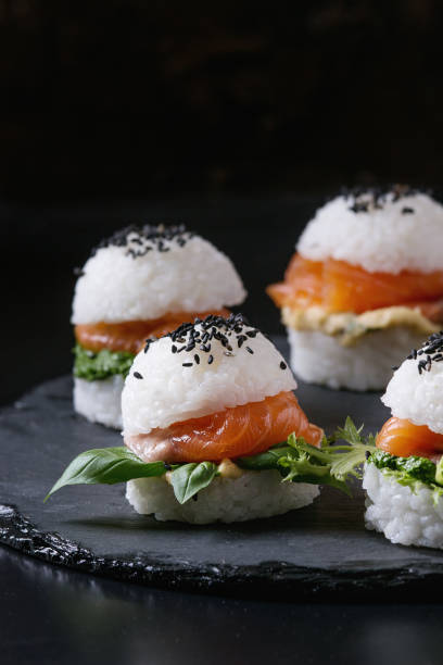 istock Rice sushi burgers 830429966