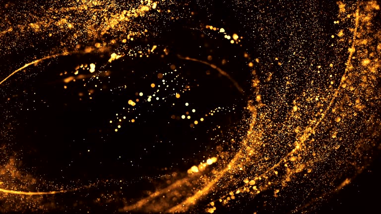 4k Highly Detailed Particle Stream - Loop (Gold & Black)