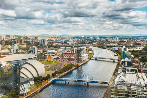 Glasgow, Scotland A view of Glasgow, Scotland, from above. glasgow scotland stock pictures, royalty-free photos & images