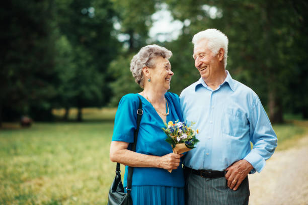 istock Vital senior couple in park 830546712
