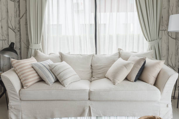 istock set of pillows on white classic sofa in living room 830548530