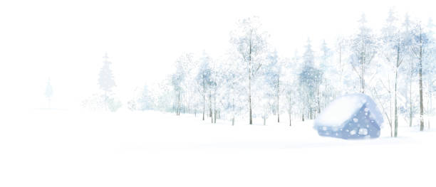 bildbanksillustrationer, clip art samt tecknat material och ikoner med vector vintern skog. - winter wonderland