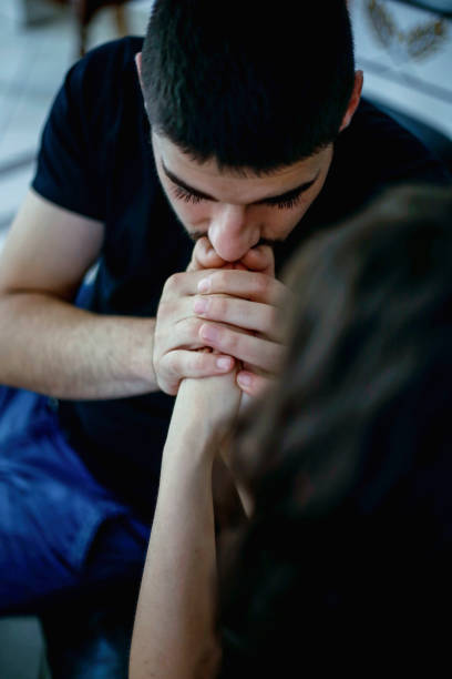 istock Young couple with a problem to consult a psychologist 830608004