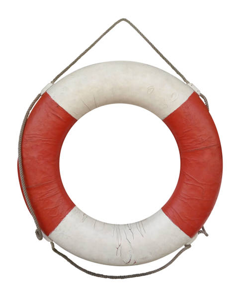 istock Lifebuoy old isolated on white 830614424