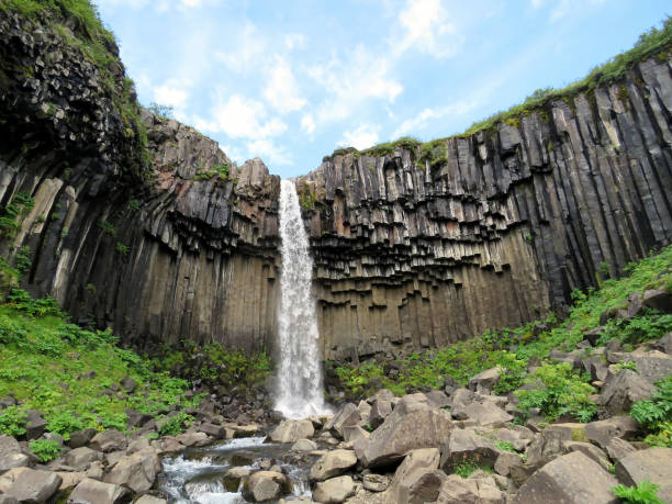 istock Iceland view of Svartifoss Waterfall 2017 830635990