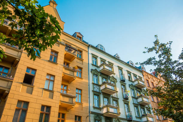 beautiful and luxury townhouses at prenzlauer berg beautiful and luxury townhouses at prenzlauer berg east berlin photos stock pictures, royalty-free photos & images