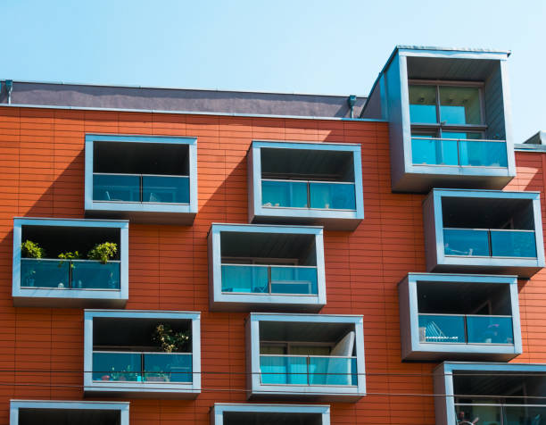 istock very modern apartment house with block formed balconies 830656938