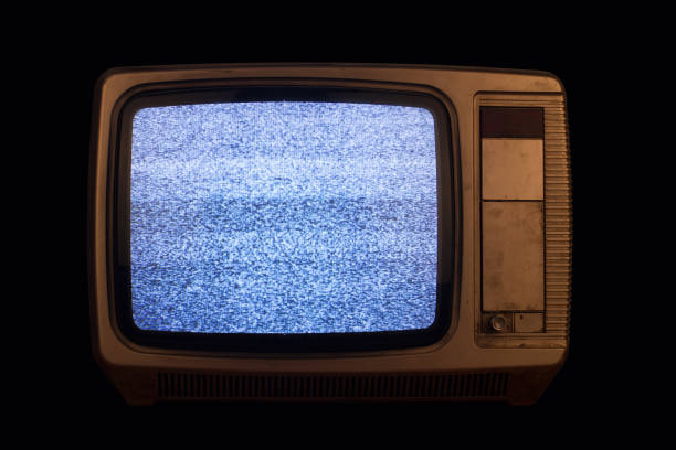 istock old TV with no signal image on black background 830668278