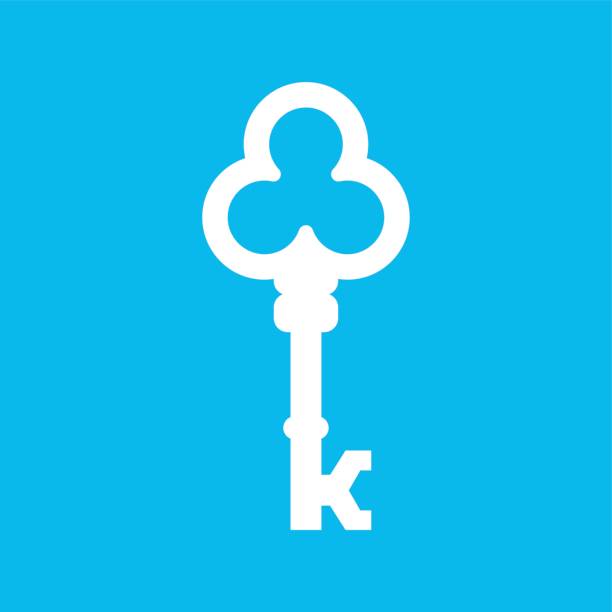 винтаж ключевые вектор компании, вектор буквы k - skeleton key stock illustrations