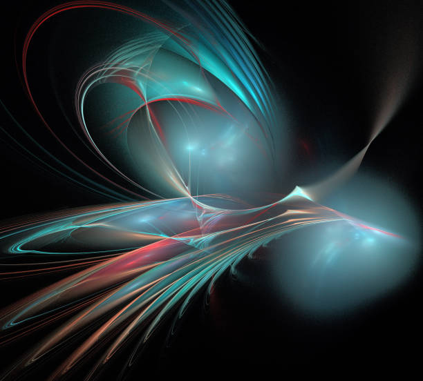 istock image of one Digital Fractal on Black Color 830683418