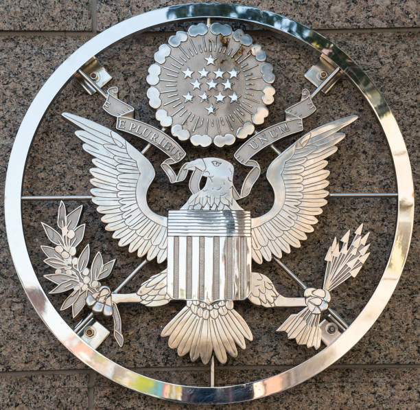 istock US Embassy emblem in Ottawa Ontario Canada 830697806