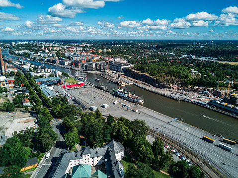 Aerial view on Turku Finland