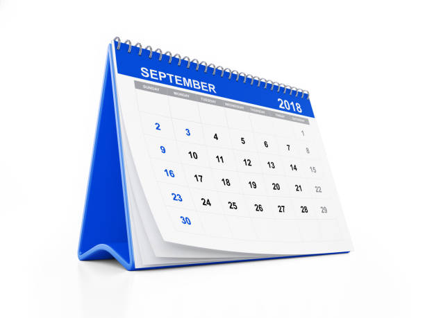 istock 2018 Monthly Blue Desk Calendar: September 830713414