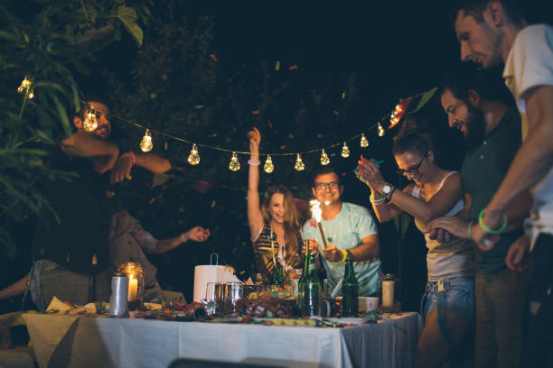istock Friends at birthday party 830729410