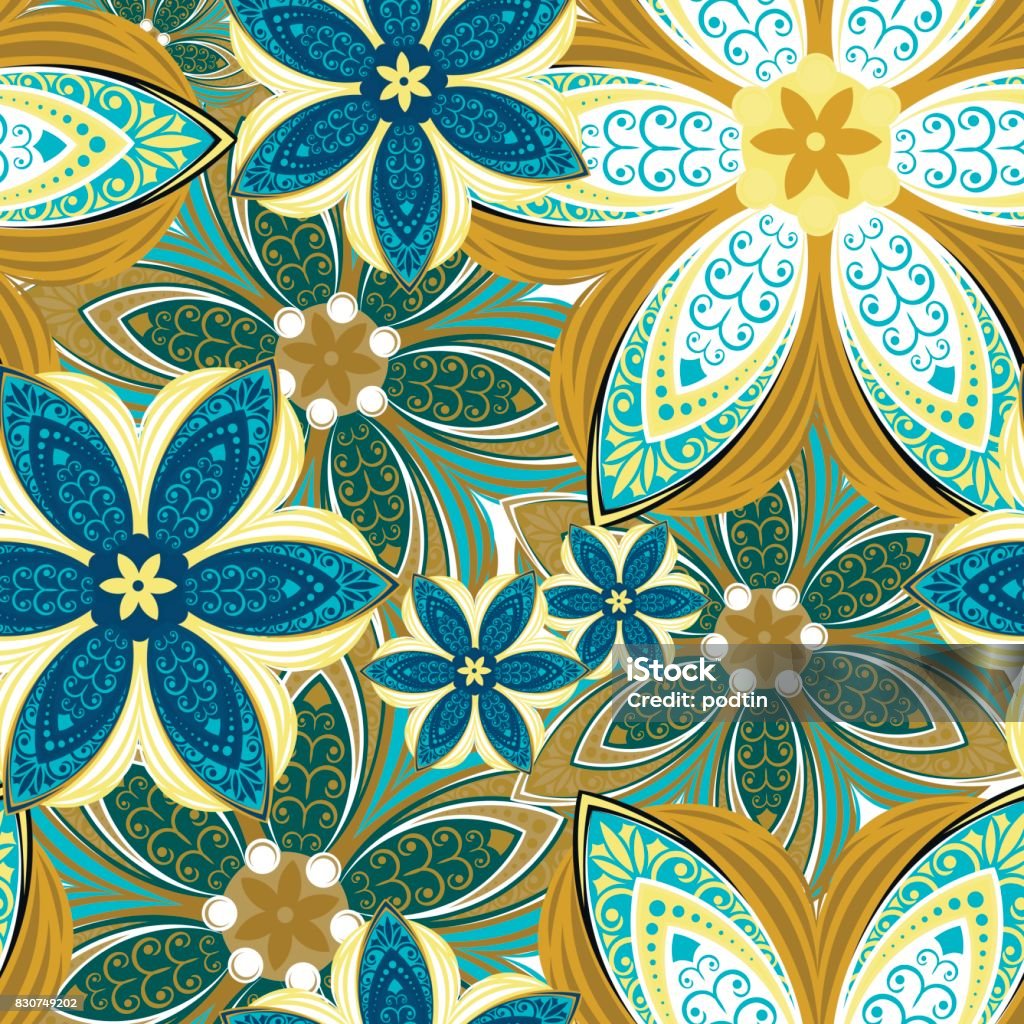 Flower Pattern Stock Illustration - Download Image Now - Abstract, Art ...
