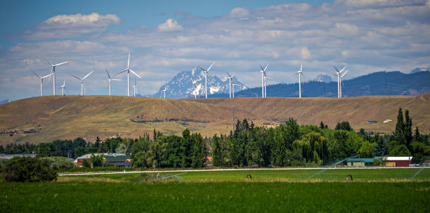 istock wind turbine farm with wenatchee mountains in the background 830756200