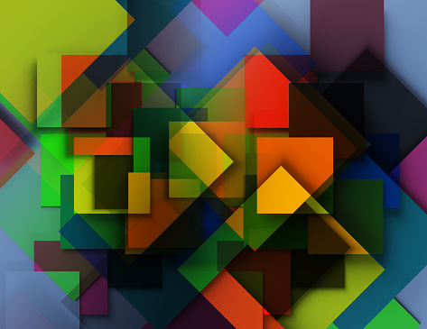 Abstract background with rainbow color shapes
