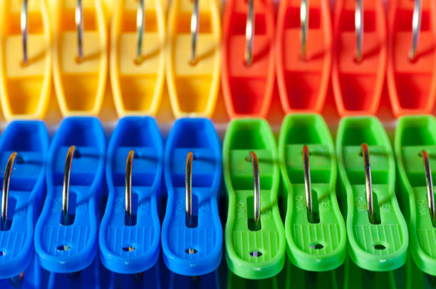 Colorful structure of clothespins