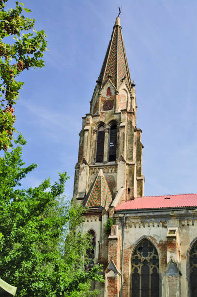 istock Old ruined Catholic church in Serbia 830840406