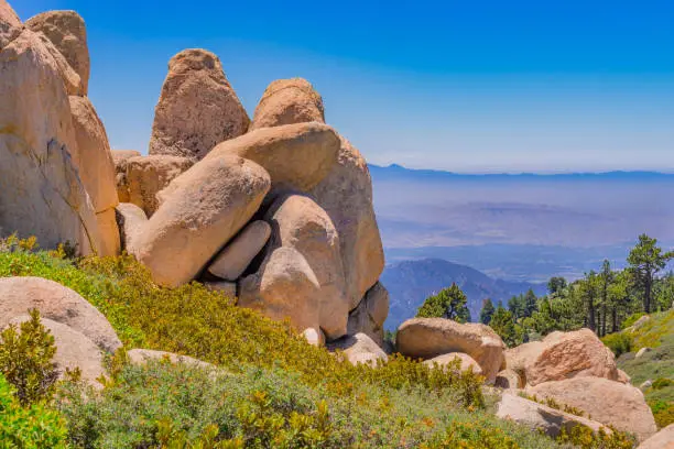 Photo of Rocks overlook Riverside County in the San Bernardino Mountains(P)