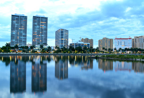 istock Twilight Panoramic Photo of West Palm Beach 830852788