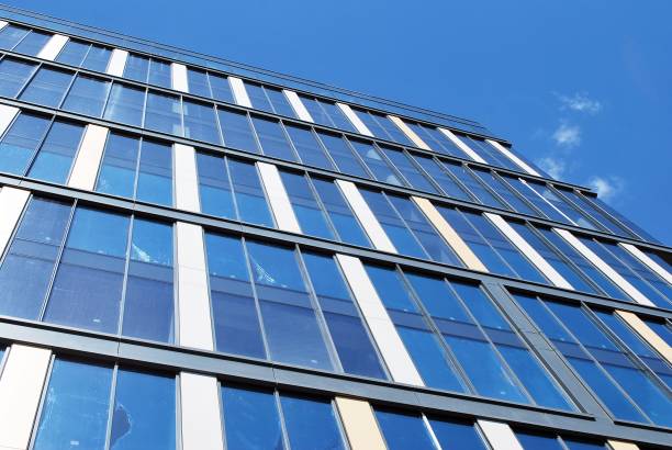istock Modern building.Modern office building with facade of glass 830910612