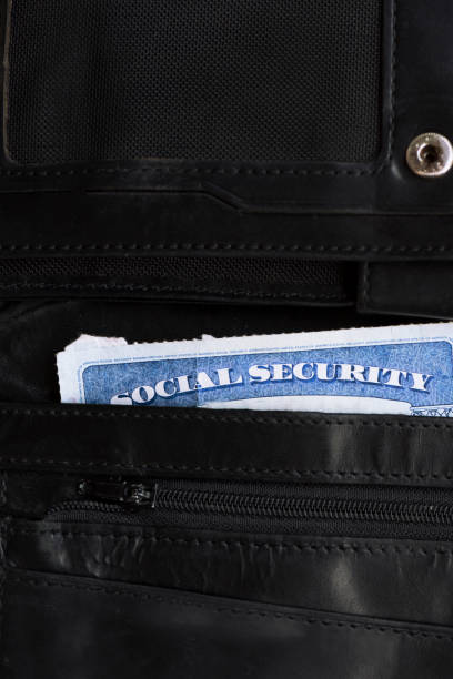 istock Social security in safe place inside wallet pocket 830917280