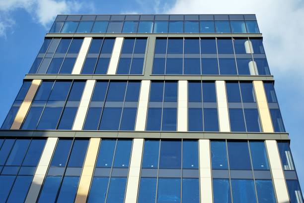 istock Modern building.Modern office building with facade of glass 830919434